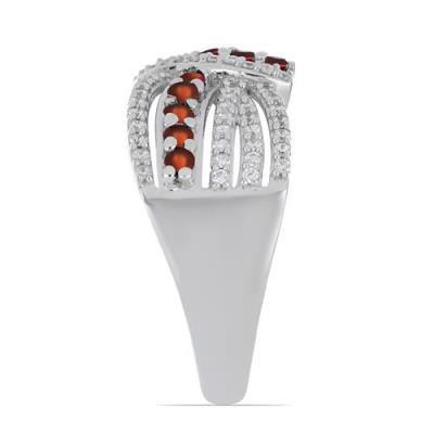 BUY REAL GARNET GEMSTONE CLASSIC RING IN 925 SILVER 